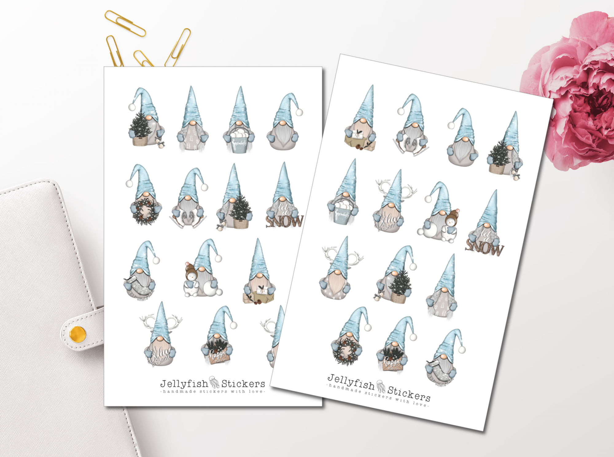 Gnome Winter Sticker Set